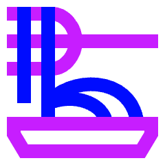 Spaghetti Bowl Icon from Sharp Neon Set