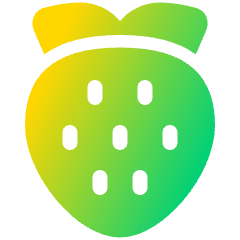 Strawberry Icon from Plump Gradient Set