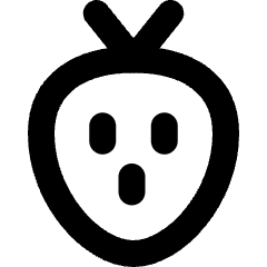 Strawberry Icon from Micro Line Set