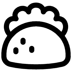 Taco Fastfood Icon from Flex Line Set