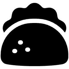 Taco Fastfood Icon from Plump Solid Set
