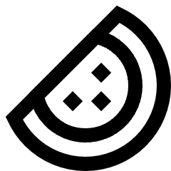 Water Melon Icon from Sharp Line Set
