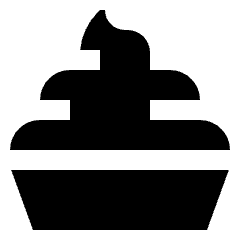 Whipped Cream Icon from Sharp Solid Set