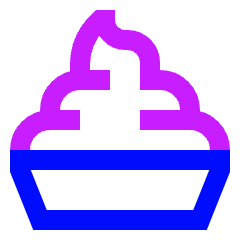 Whipped Cream Icon from Sharp Neon Set