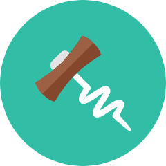 Wine Opener Icon from Kameleon Colors Set