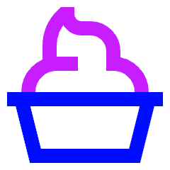 Yogurt Icon from Sharp Neon Set