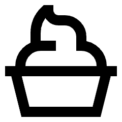 Yogurt Icon from Sharp Line Set