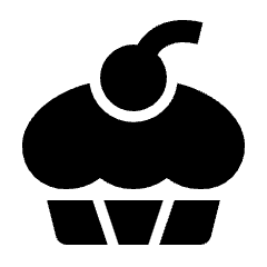 Food Cupcake Icon from Nova Solid Set