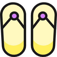Footwear Flip Flops Icon from Ultimate Colors Set