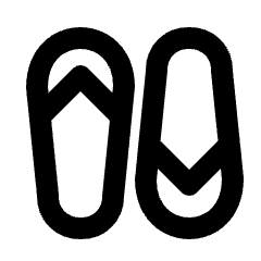 Footwear Sandal Icon from Nova Solid Set