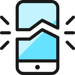 Phone Broken 1 Icon from Ultimate Colors Set