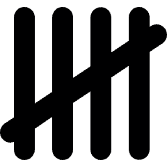 Forensic Science Tally Marks Icon from Ultimate Bold Set