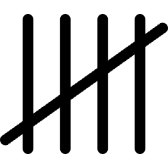 Forensic Science Tally Marks Icon from Ultimate Regular Set