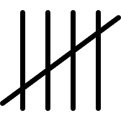 Forensic Science Tally Marks Icon from Ultimate Light Set