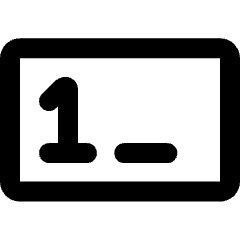 Coding Apps Website Web Form Number Field Icon from Ultimate Bold Set