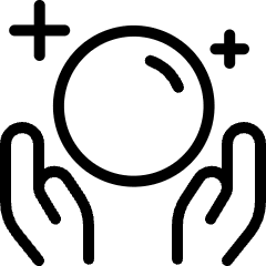 Fortune Telling Sphere Hand Icon from Ultimate Light Set