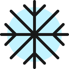 Temperature Snowflake 1 Icon from Ultimate Colors Set