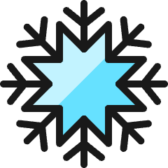 Temperature Snowflake Icon from Ultimate Colors Set