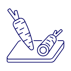 Cutting Carrots Illustration from UX Line Set