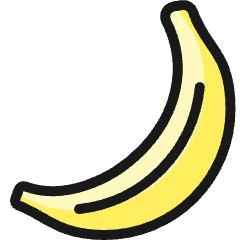 Fruit Banana 1 Icon from Ultimate Colors Set