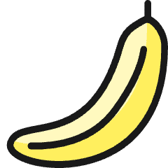 Fruit Banana Icon from Ultimate Colors Set