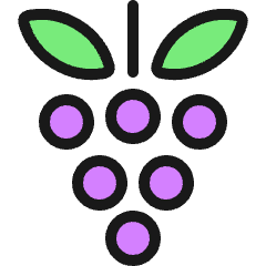 Fruit Grapes Icon from Ultimate Colors Set