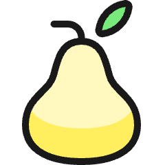 Fruit Pear Icon from Ultimate Colors Set