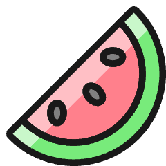 Fruit Watermelon Icon from Ultimate Colors Set