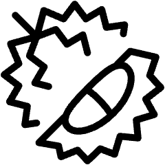 Fruit Durian Peeled Icon from Ultimate Light Set