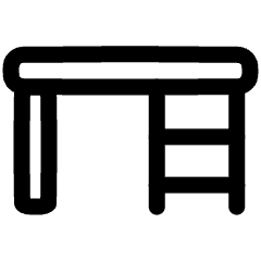 Desk Icon from Plump Line Set