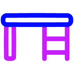 Desk Icon from Plump Neon Set