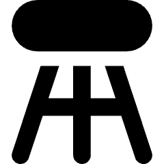 Stool Icon from Core Solid Set