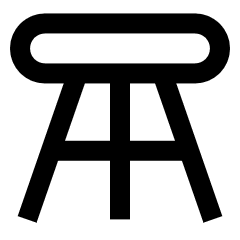 Stool Icon from Sharp Line Set