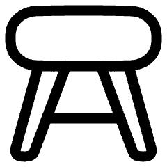 Stool Icon from Plump Line Set