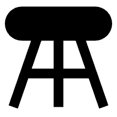 Stool Icon from Sharp Solid Set