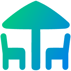 Terrace Icon from Plump Gradient Set