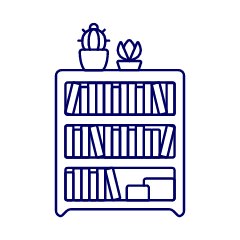 Book Shelf Illustration from UX Line Set