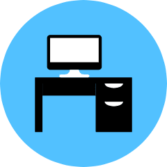 Computer Desk Icon from Kameleon Pop Set
