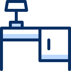 Desk Office Icon from Cyber Duotone Set