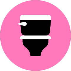Flush Toilet Icon from Kameleon Pop Set