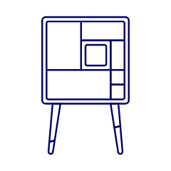 Long Leg Cabinet Illustration from UX Line Set