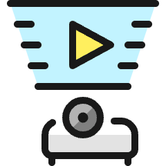 Video Projector 1 Icon from Ultimate Colors Set