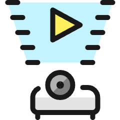 Video Projector Icon from Ultimate Colors Set