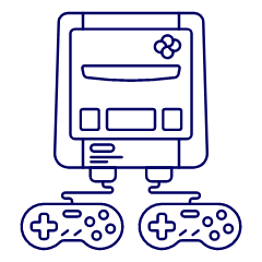 Game Consoles 4 Illustration from UX Line Set