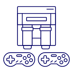 Game Consoles 6 Illustration from UX Line Set