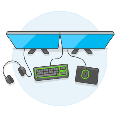 Gamer 1 Illustration from UX Colors Set