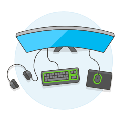 Gamer 2 Illustration from UX Colors Set