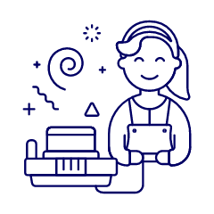 Playing Famicon 2 Illustration from UX Line Set