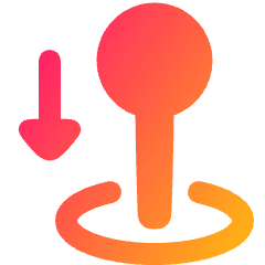 Arcade Stick Move Down Icon from Plump Gradient Set