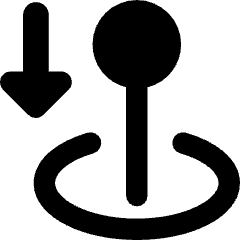 Arcade Stick Move Down Icon from Core Remix Set